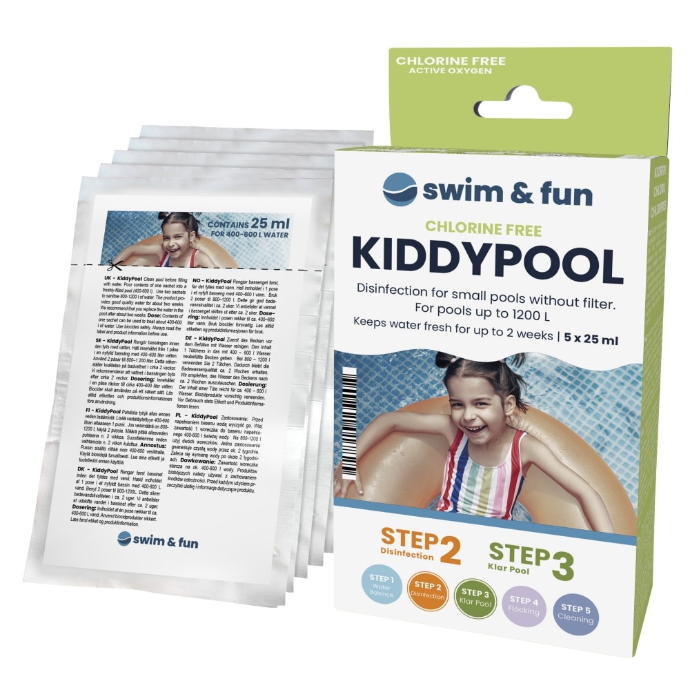 Swim & Fun KiddyPool vandpleje til soppebassiner 5 x 25 ml