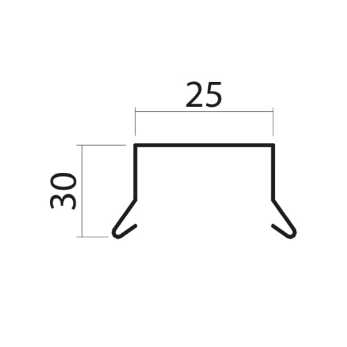 Scan sternkapsel 2A blank alu 30 x 25 x 30 x 1000 mm
