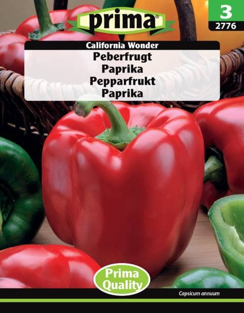 Prima California Wonder peberfrugt frø til ca. 30 planter
