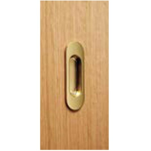 TILKØB TIL SKYDEDØR Swedoor Ovale Skydedørsskåle 78x25 mm 2 stk. m/ messinglook