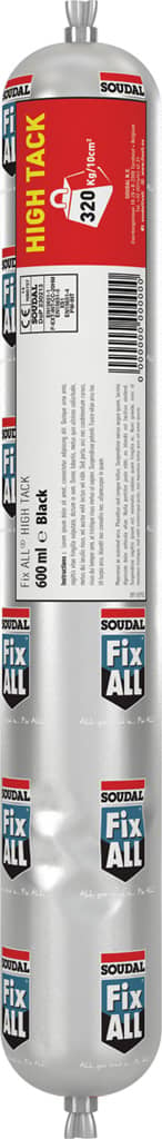 Soudal Fix ALL High Tack fugeklæber hybrid polymer sort 600 ml
