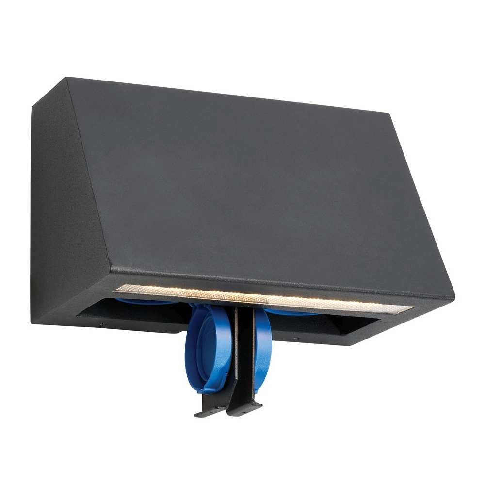 Norlys ski LED væglampe m/ stikkontakter