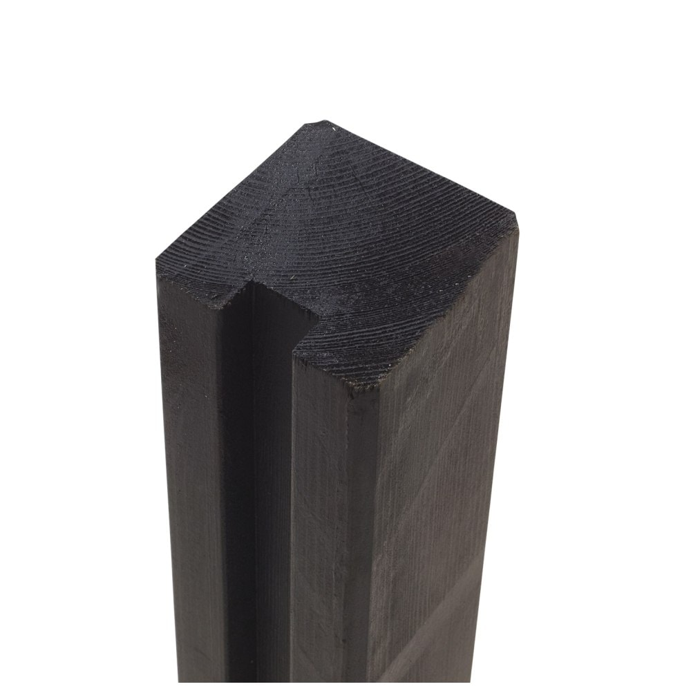 Plus profilstolpe med 1 spor grundmalet sort 9 x 9 x 188 cm 17719-15