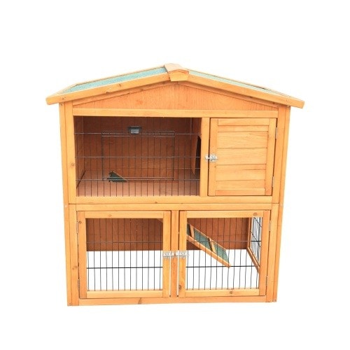 Hortus kaninbur i brunbejset træ 101,5 x 54,7 x 100 cm