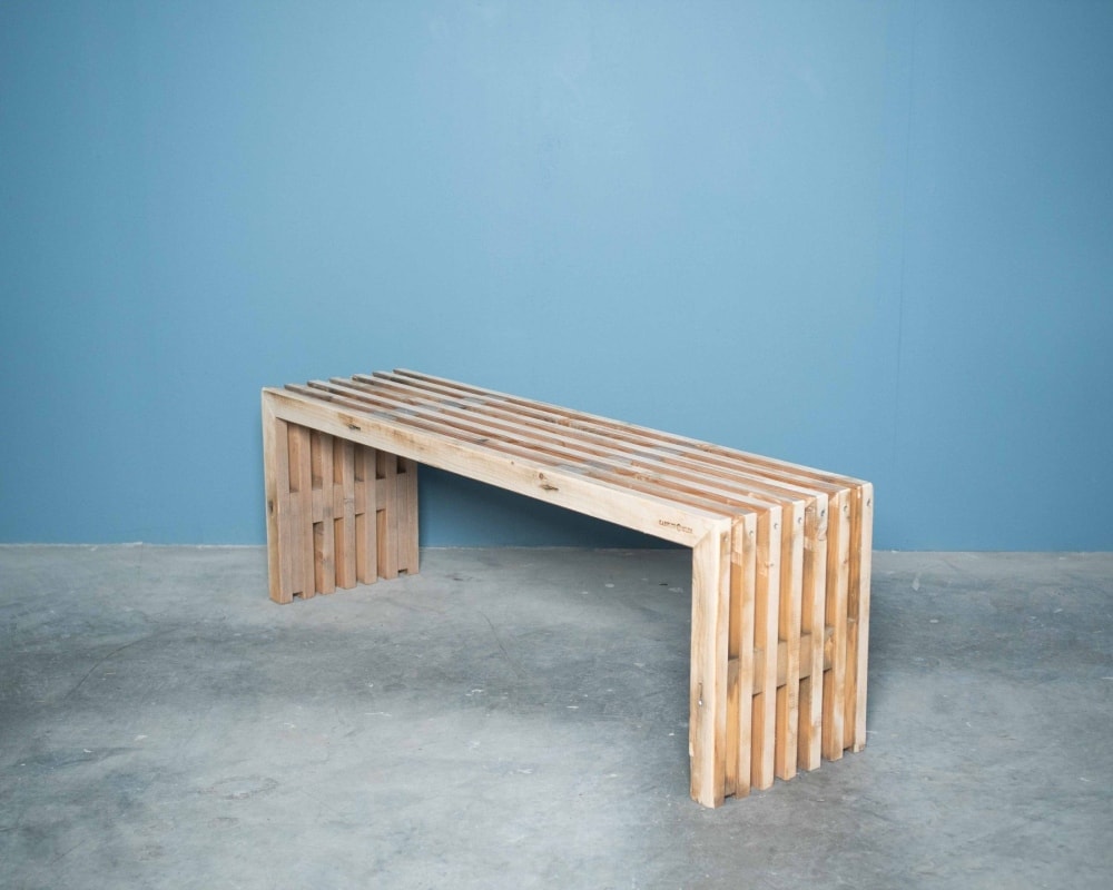 Kabeltromlen trallebænk af brugte traller 47 x 120 cm