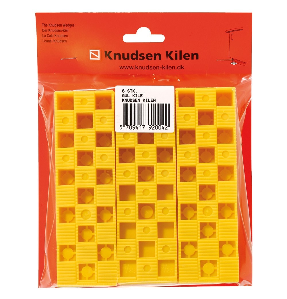 Knudsen kile gul SB 150 x 45 x 25 mm 6 stk.