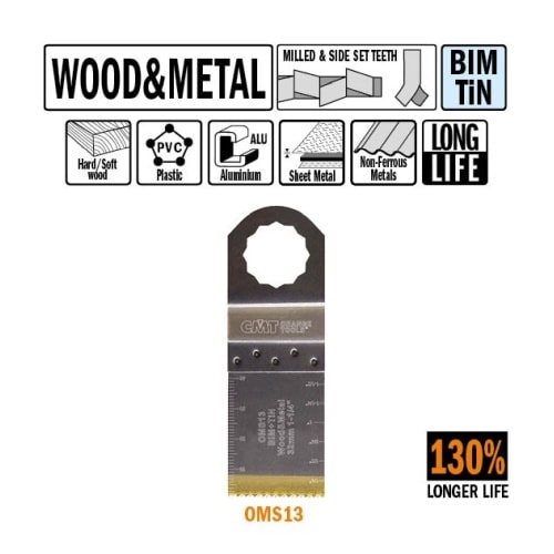 CMT Multicut Supercut BIM Tin klinge til træ og metal 32 mm Ekstra holdbar