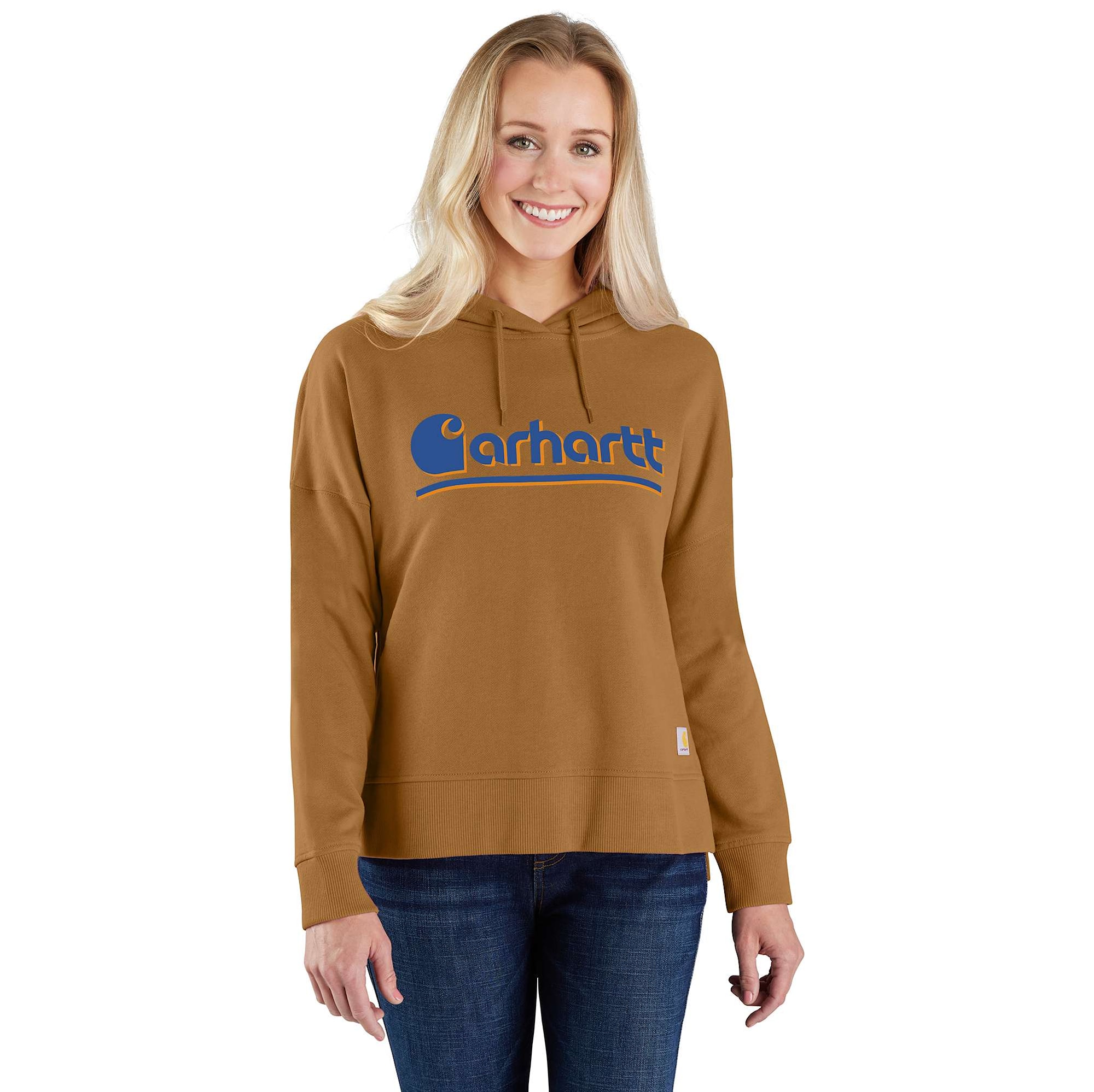 Carhartt Fiber-serie grafisk hættetrøje, Dame, Carhartt® brown, XL