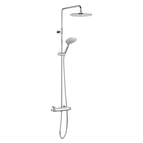 Damixa Bell brusesystem i krom med termostat, hoved- og håndbruser