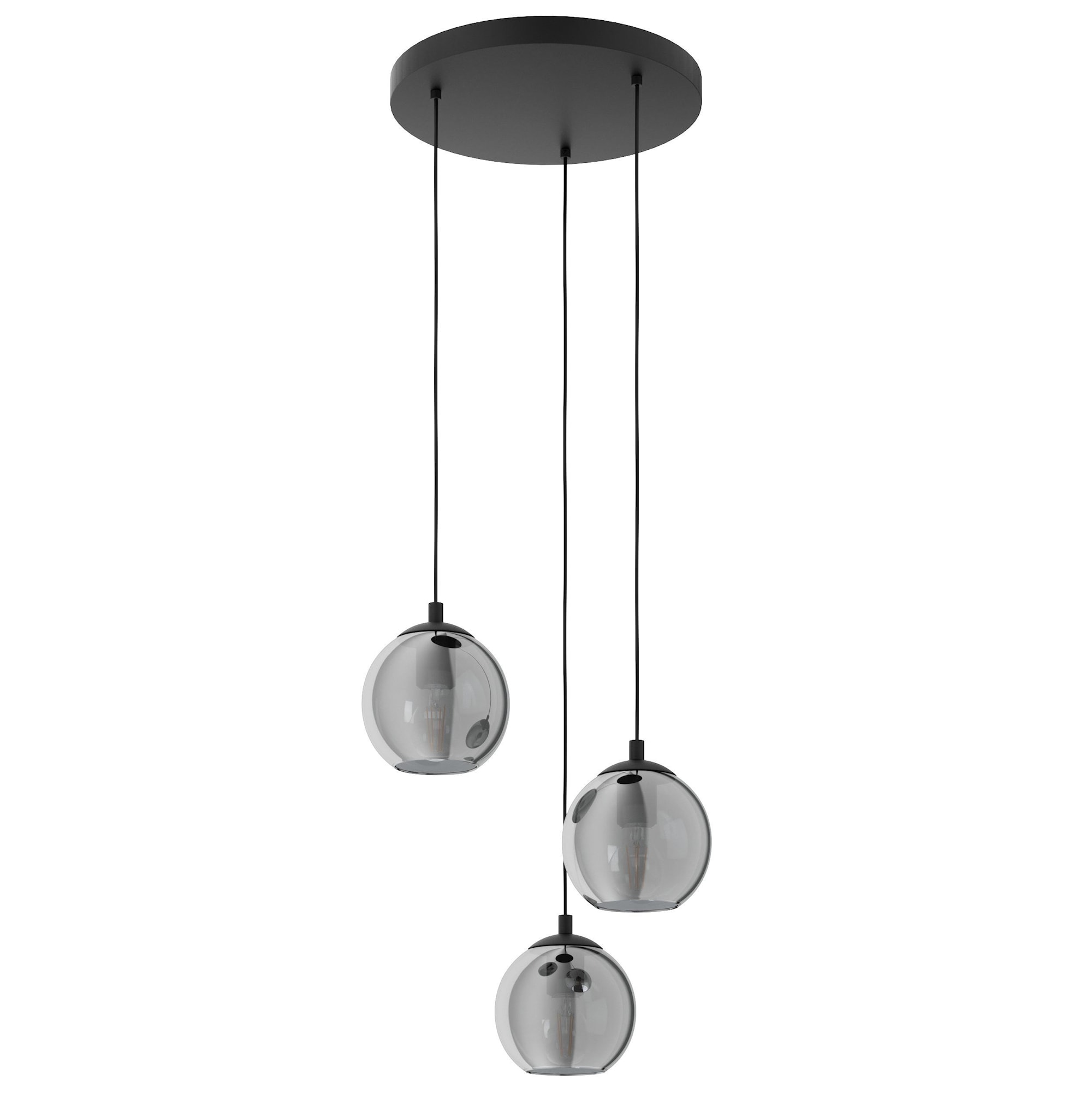 Eglo Ariscani pendel klynge i sort-transparent 3xE27 Ø425 mm