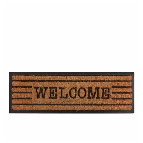 Esschert Design Welcome dørmåtte gummi/kokos 75 x 25 cm