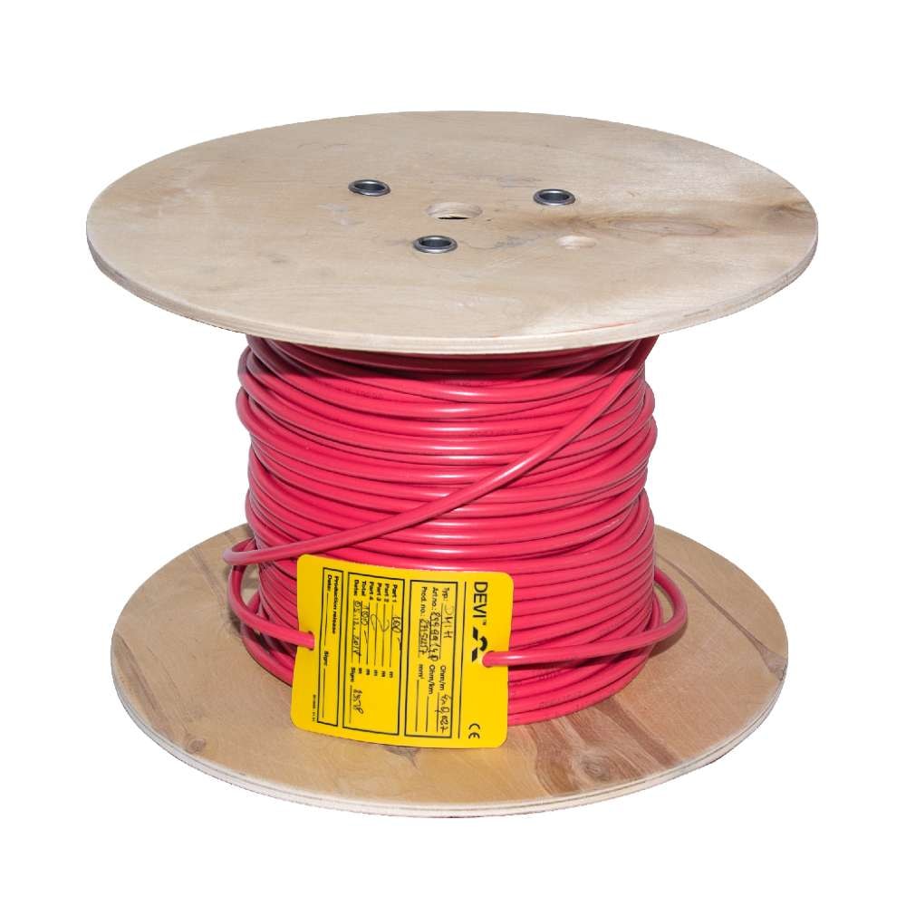 Devi DEVImulti PVC varmekabel 4x0,22 ohm/m messing til elgulvvarme, pr. meter