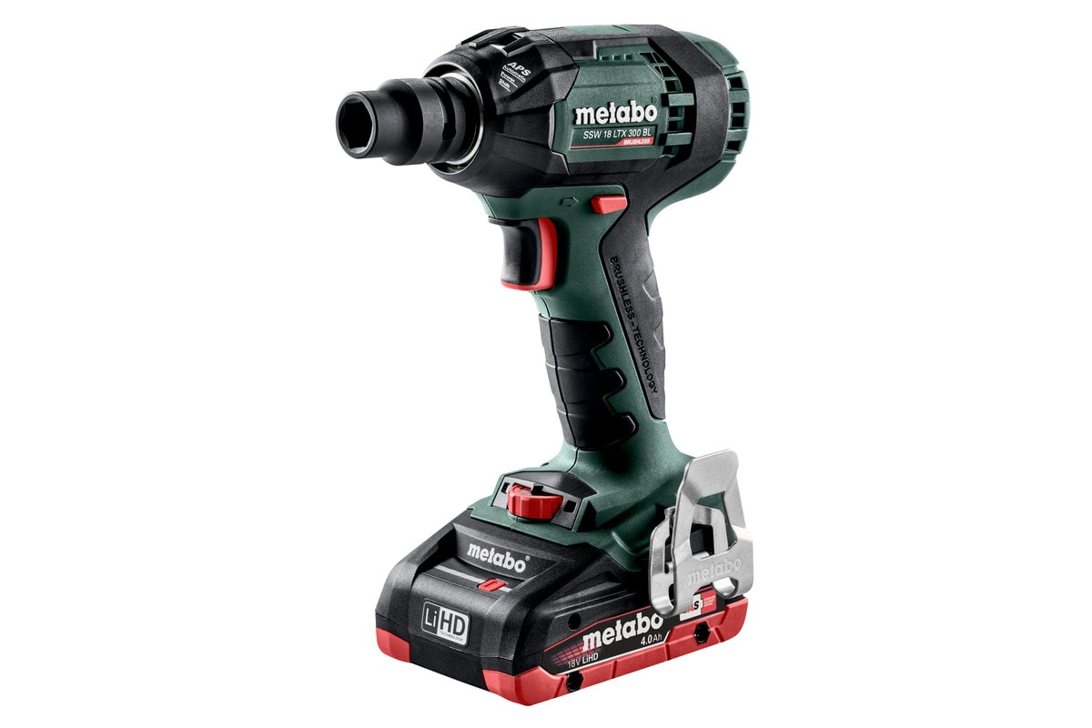Metabo slagnøgle SSW 18 LTX 300 BL 1/2" med 2x4Ah batterier og lader