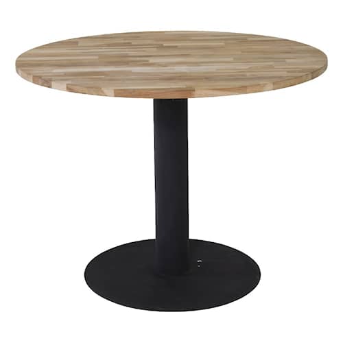 Venture Design Cirebon spisebord i sort og naturtræ Ø140 cm
