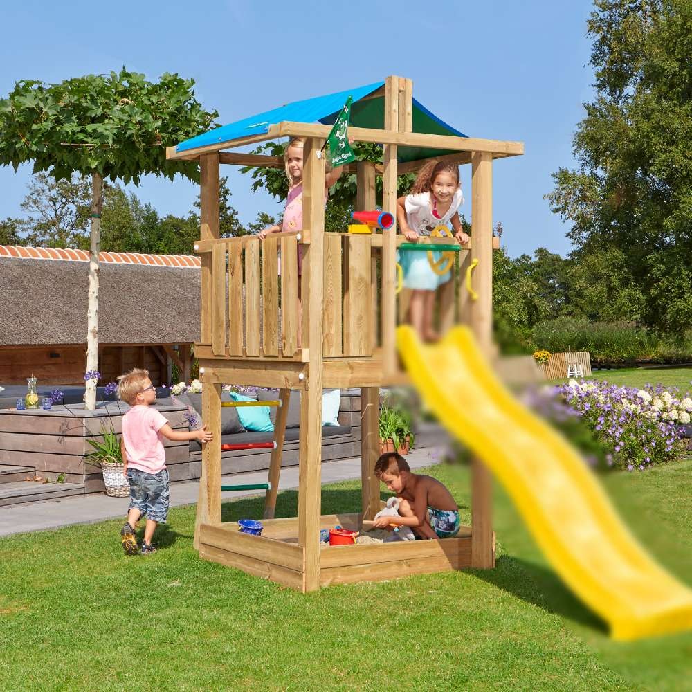 Jungle Gym Hut legetårn komplet uden rutsjebane