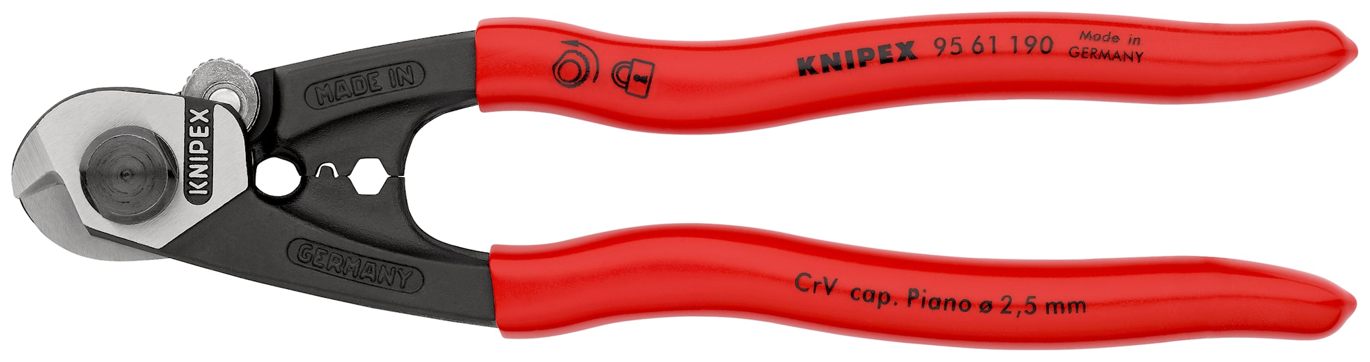 Knipex stålwiresaks, smedet 190 mm