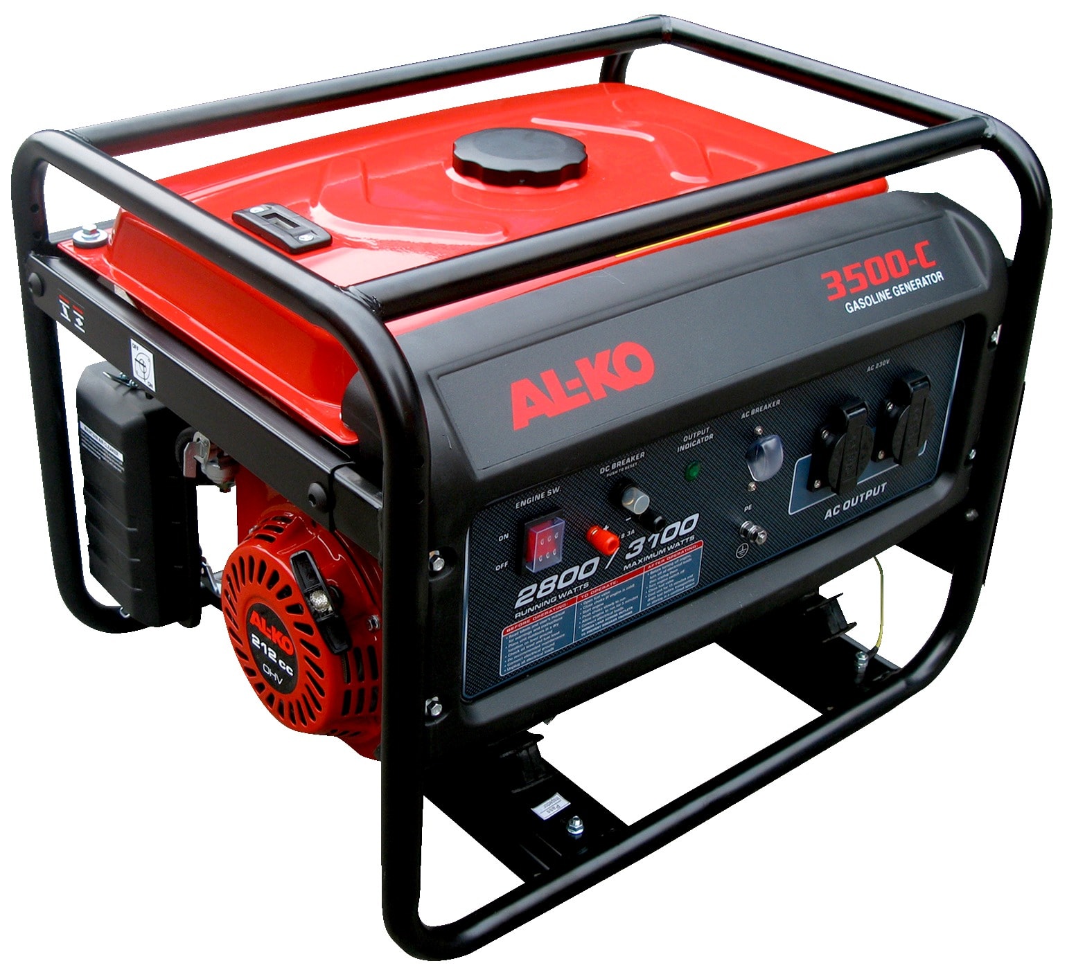 ALKO generator 3500-c.Max. effekt 3,1 kW / 212 ccm.