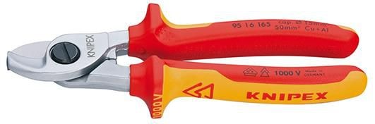 Knipex VDE 1000V kabelsaks, forkromet 165 mm