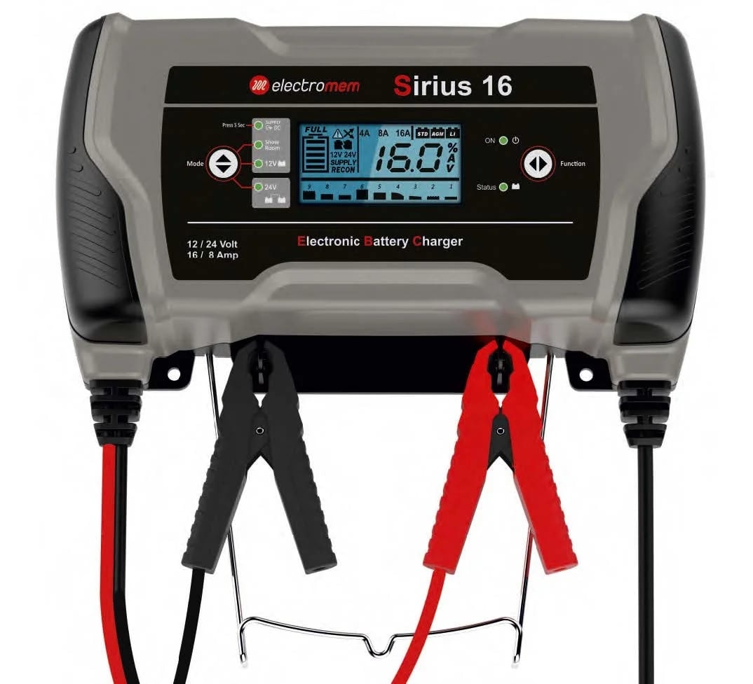 Electromem Sirius 16 batteriader 12/24V 16A | Batterioplader | Batterier & Batterioplader