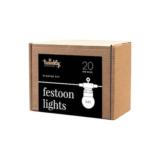 Twinkly Festoon Lights 20 RGB partylyskæde starterkit BT/WIFI Gen II IP44 450 cm