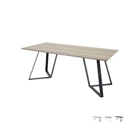Venture Design Marina spisebord i sort og grå egetræslook 180 x 90 cm