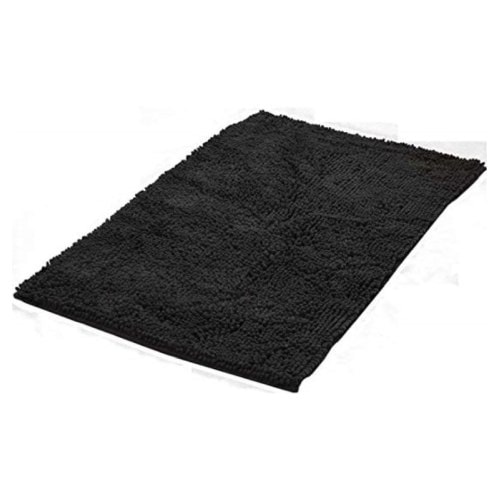 Soft bademåtte i sort 50 x 85 cm