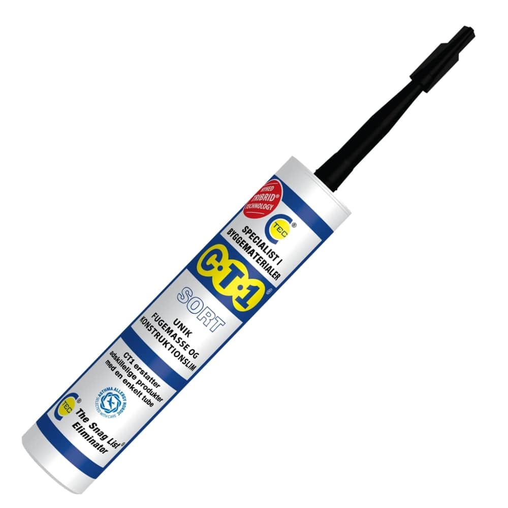 CT1 fugemasse / konstruktionslim polymer sort 290 ml