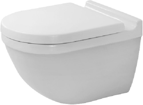 Duravit Starck 3 væghængt toilet WG med skjultmontering og åben skyllerand