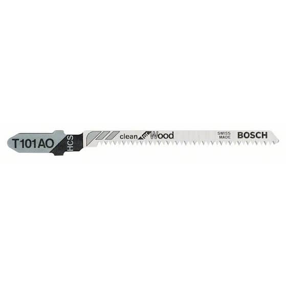 Bosch stiksavklinge T101AO til træ 83 mm 5 stk.