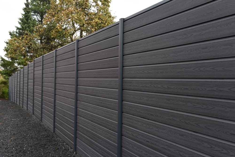 Kirkedal Hegn Alu Design K100 startsæt K1 profil sort/sort 128 cm