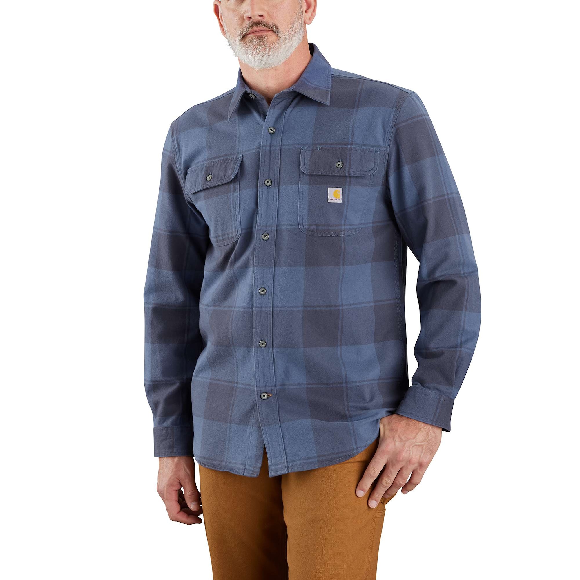 Carhartt plaid Flannelskjorte, Herre, Navy, XXL