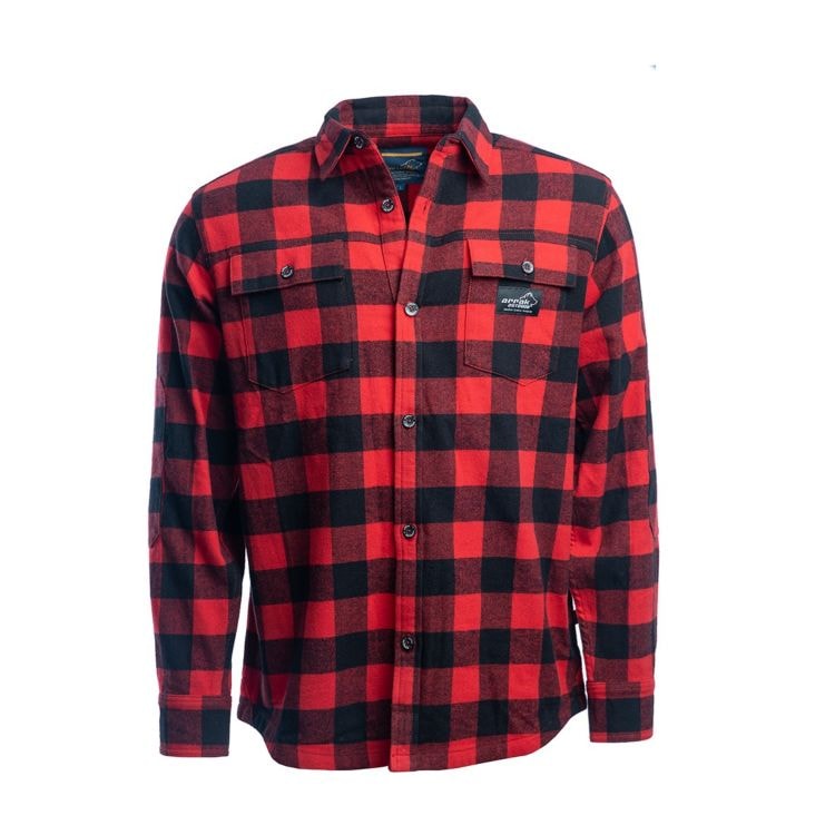 Arrak Outdoor flannel skjorte M Rød/sort XL.