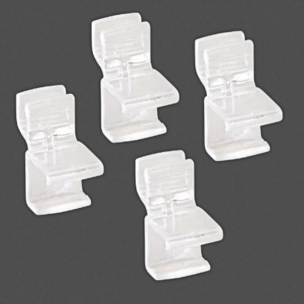 Elfa Clips til trådhylde i transparent. Pakke med 4 stk.