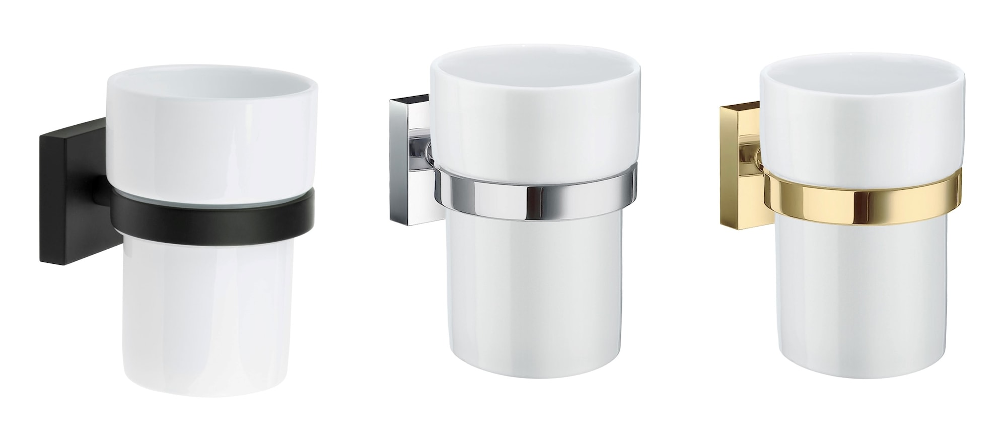 Smedbo House holder med tandkrus porcelæn/krom