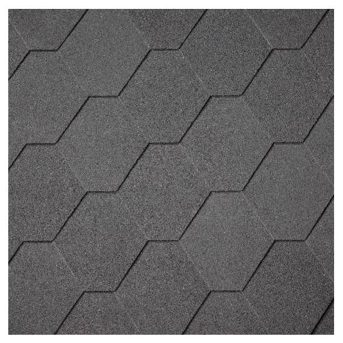 IKO Superglass HEX tagshingles sort pakke à 6 m2