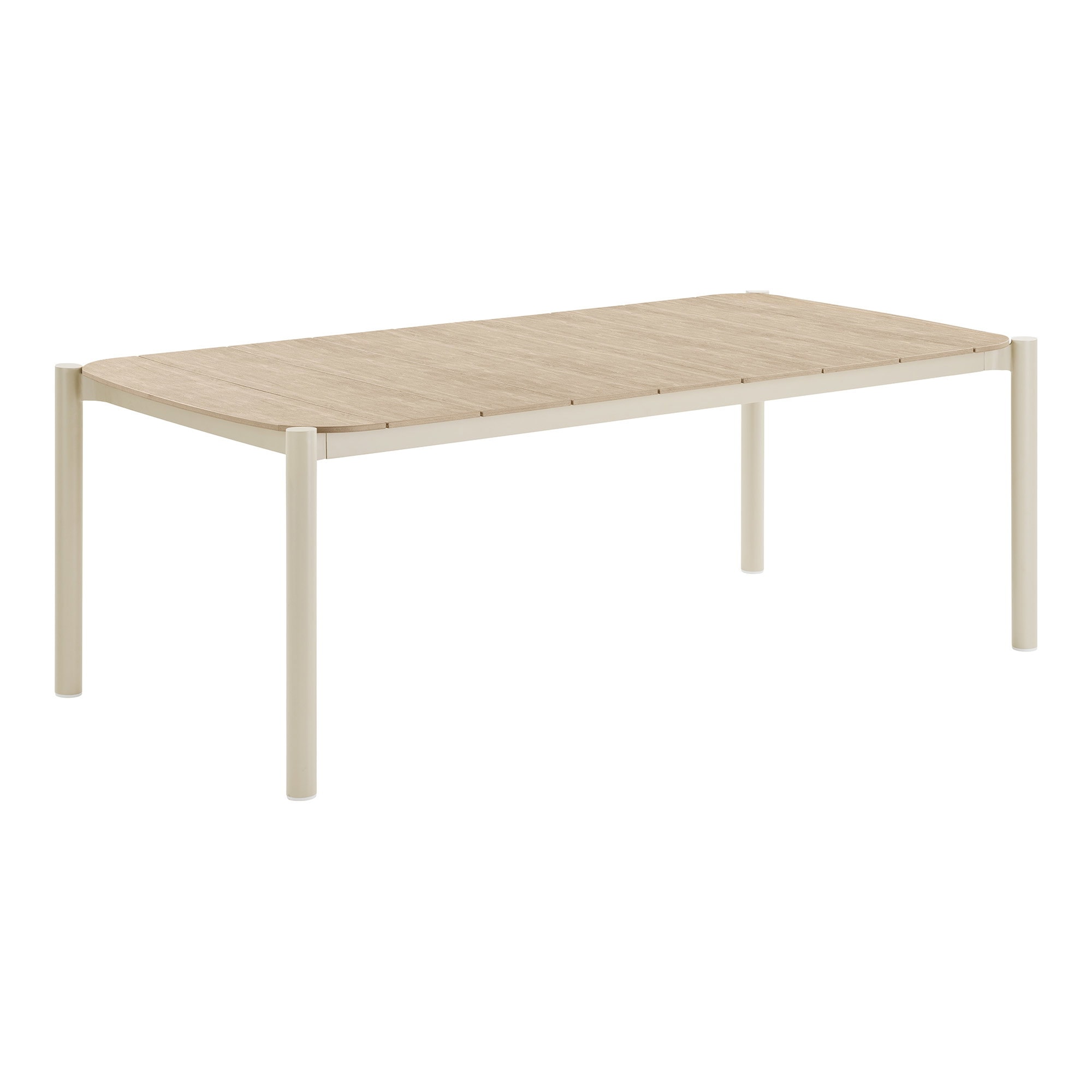 House Nordic Abela spisebord alu/nonwood sand/natur 100 x 200 x 74 cm