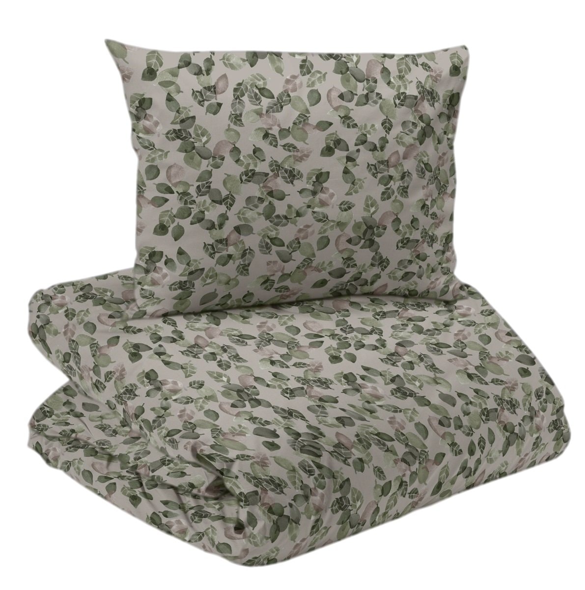 Redlunds Dynebetræk sæt Libby Grøn/beige 2-delt