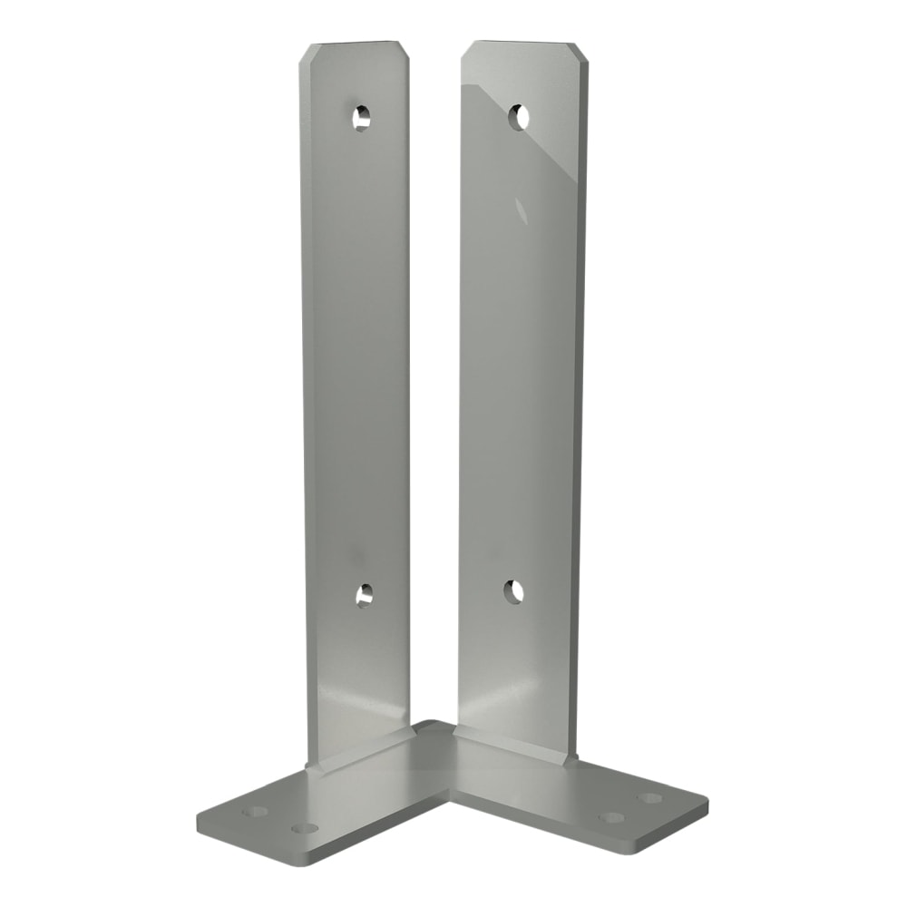 Plus hjørne stolpefod galv. til fundament 9 x 9 cm højde 30 cm