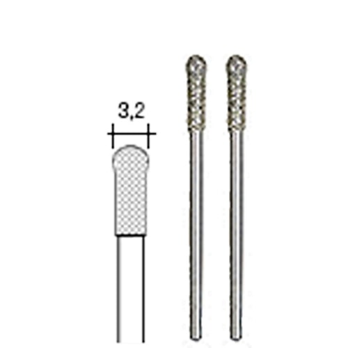 Proxxon diamantslibestift kugle 3,2 mm til glas, sten og granit 2 stk.