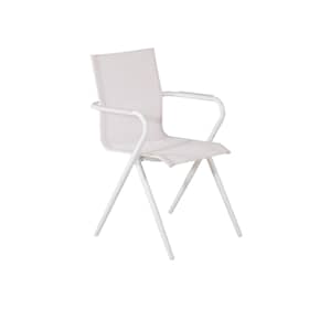Venture Design Alina stol med armlæn hvid alu/hvid tekstil