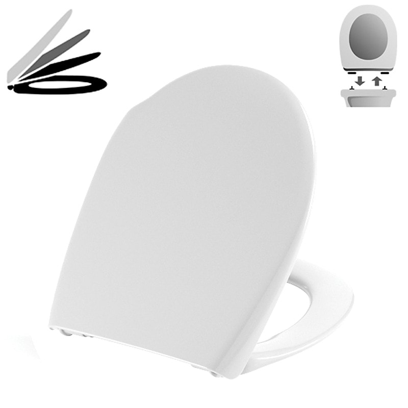 Pressalit Concordia toiletsæde hvid med soft close og lift-off inkl. Beslag