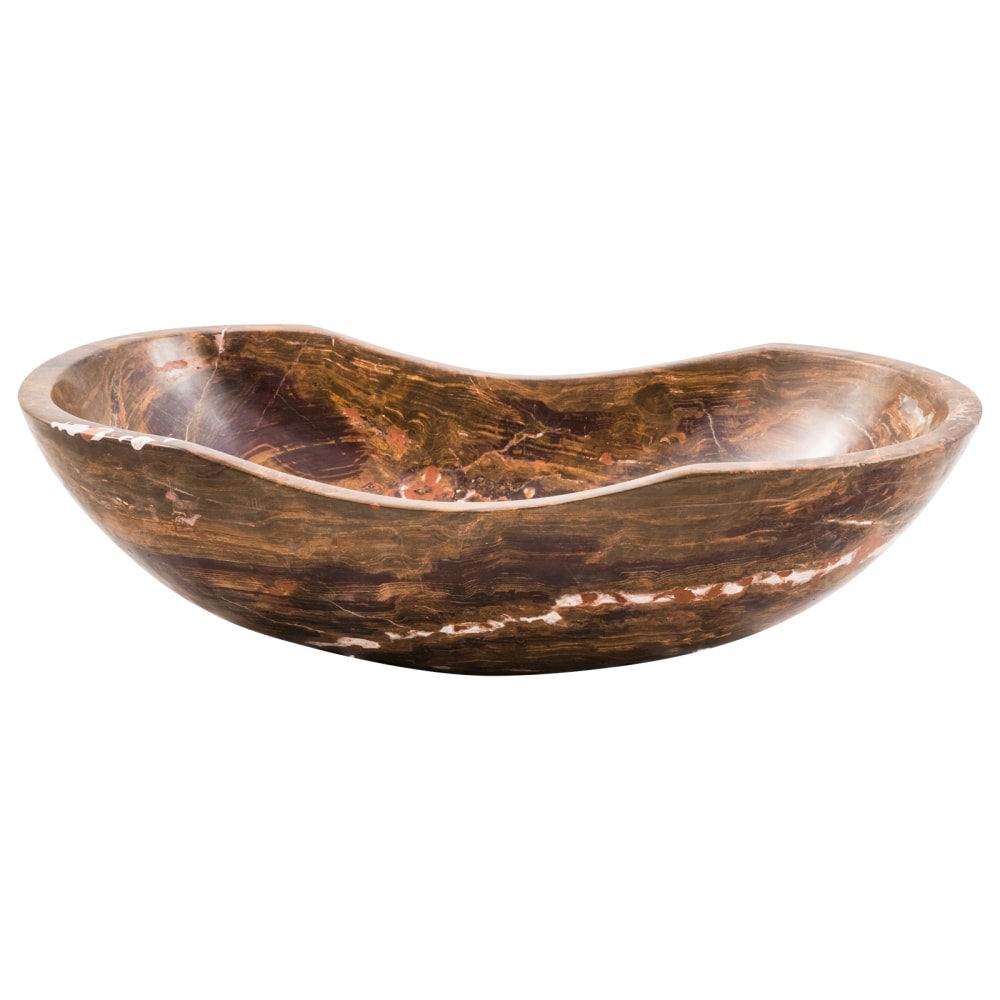 GemLook GL418 håndlavet håndvask i brun onyx 53 x 35 cm