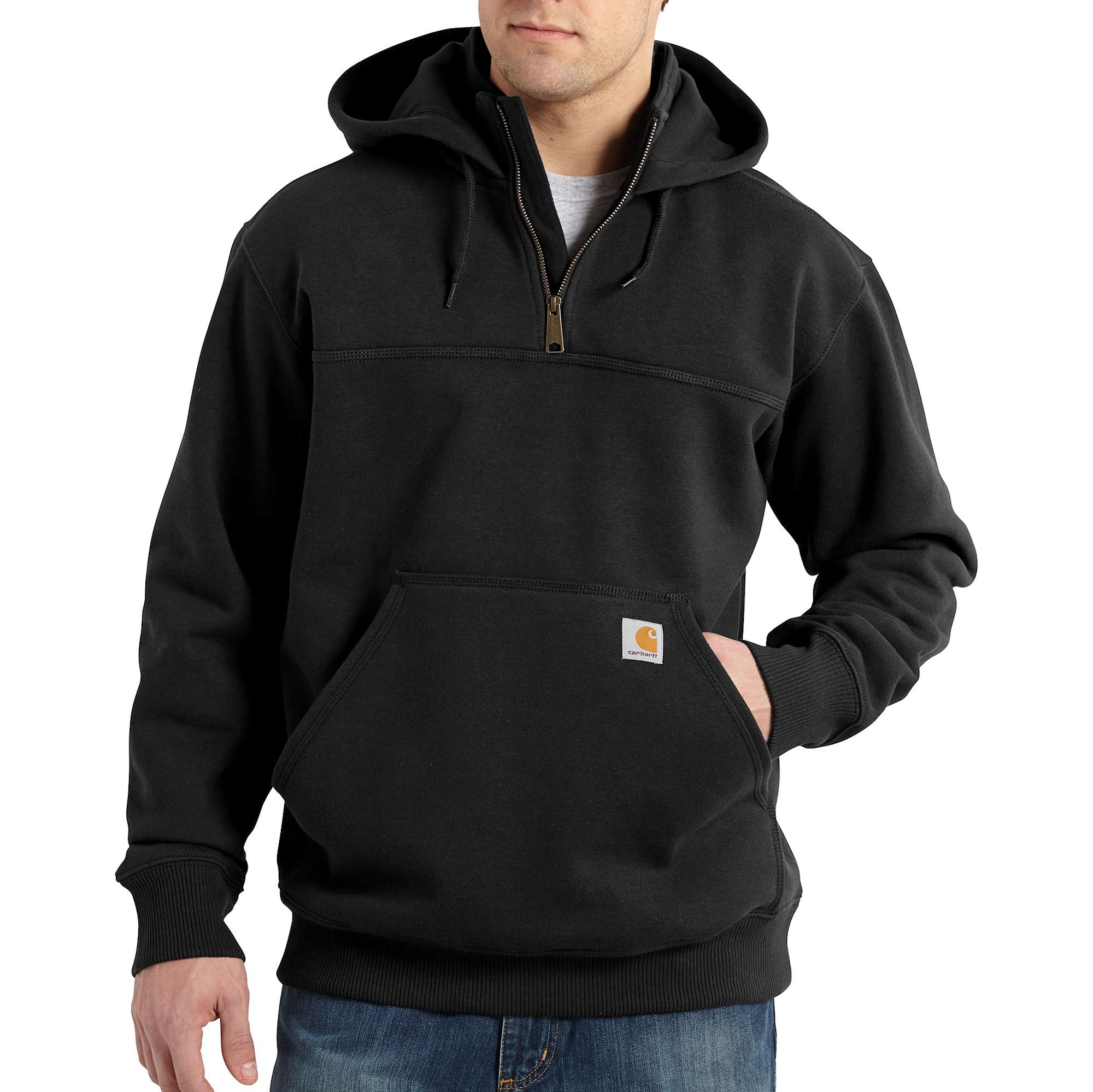 Carhartt Heavyweight Collage-trøje med lynlås, Herre, Black, XXL