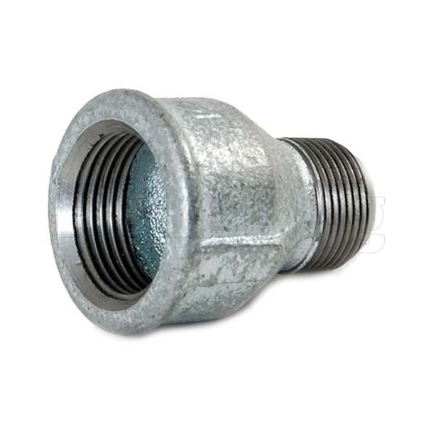 Spidsmuffe 1" x 3/4 i galvaniseret