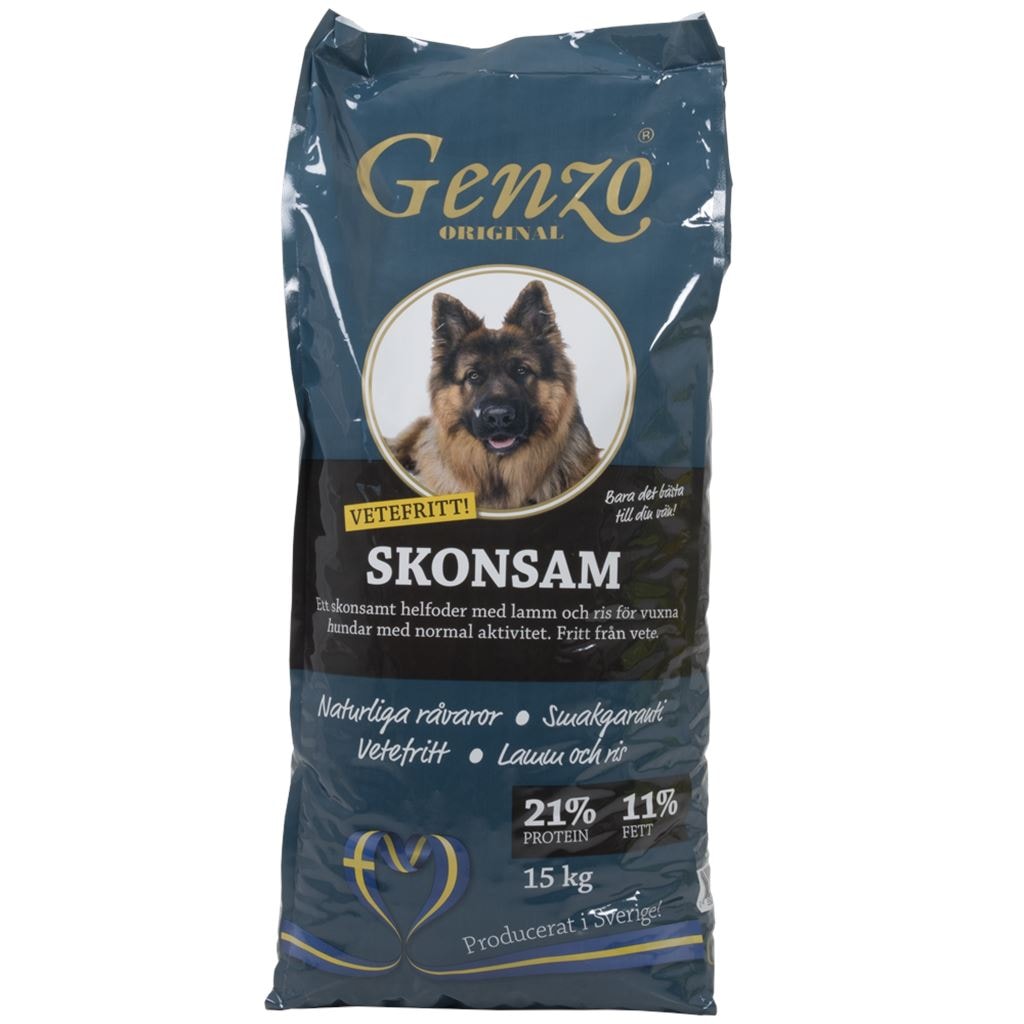Genzo Skånsomt 15 kg Hundemad Full Palle 24 sække.