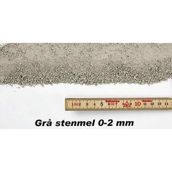 Stenmel 0-2 mm i grå bigbag med 1000 kg