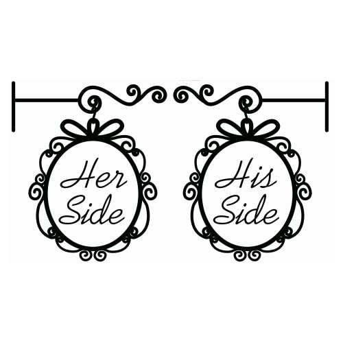 LaFinesse Her Side - His Side wallsticker 160 x 90 cm