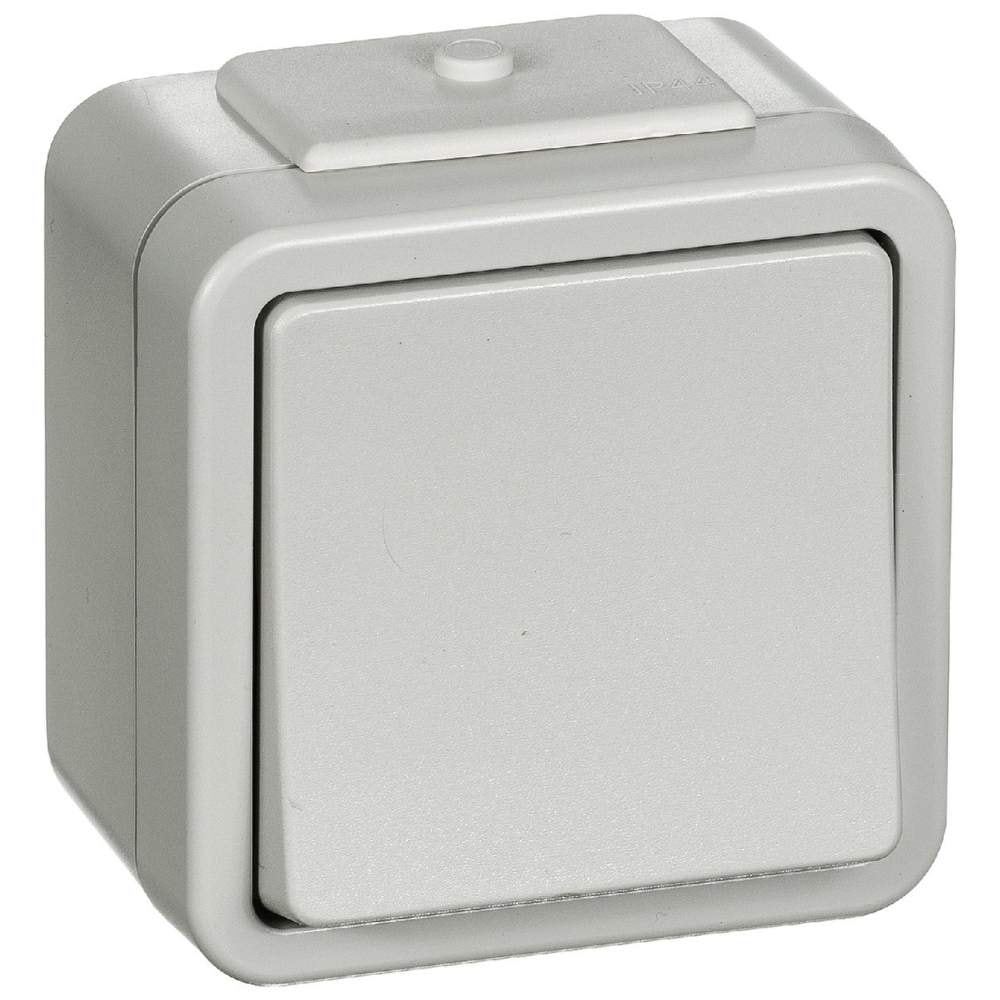 LK Opus 73 afbryder korrespondance lysegrå IP44