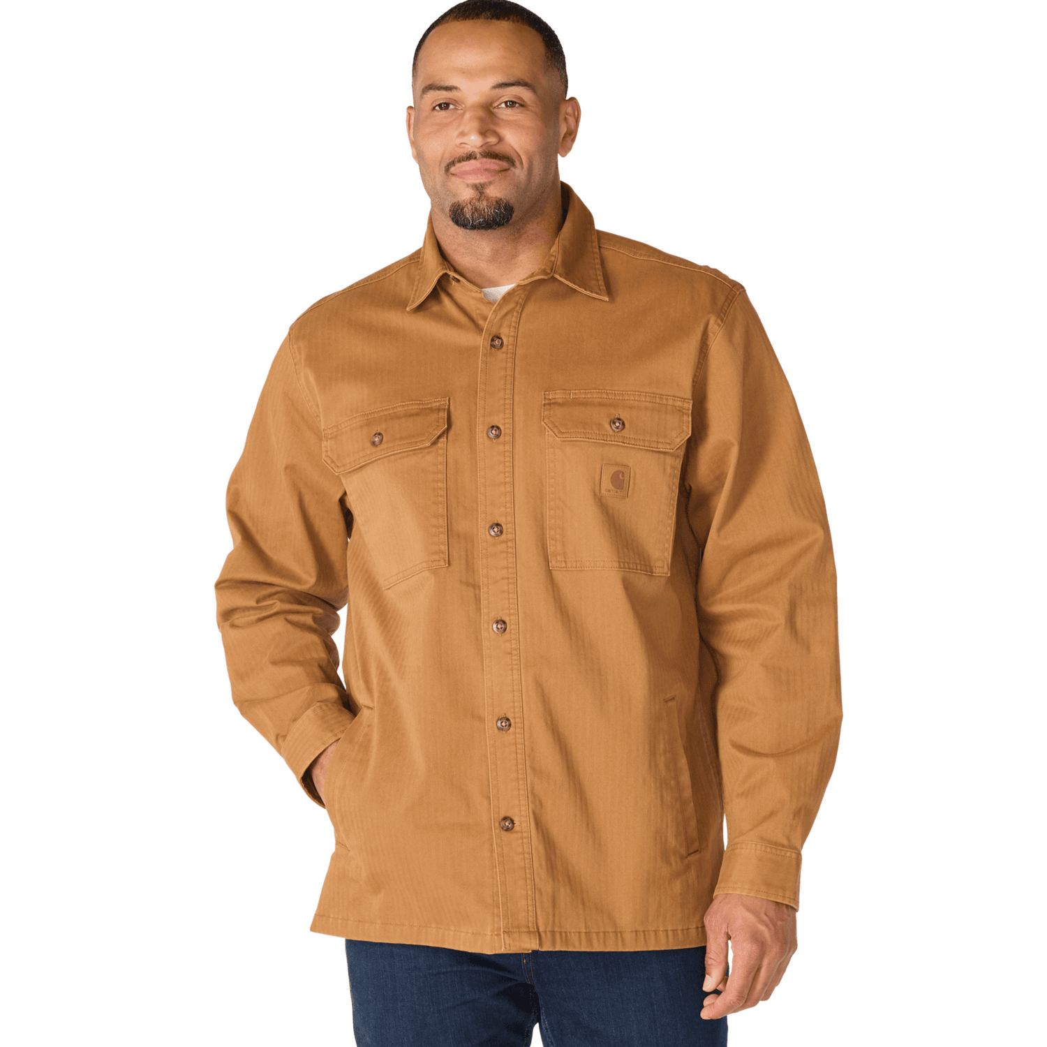Carhartt Newcastle Shirt Jac Men Carhartt Brown 2XL