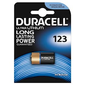 Duracell ultra foto batteri 3V DL123A / CR123A.Pakke med 1 stk.